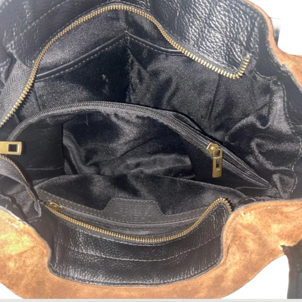 Cheval Firenze Italian Suede Leather Satchel Bag/Satchel/Crossbody